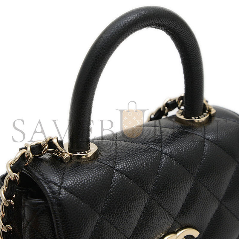 CHANEL MINI FLAP BAG WITH TOP HANDLE AS2215 (14.5*11.5*5.5cm)